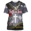 FUNSTUFFPRINT Faith Over Fear 3d All Over Print Shirt - Christian 3d Shirts For Men Women 3D T-shirt