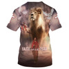 FUNSTUFFPRINT Faith Over Fear Christian Jesus 3d All Over Print Shirt - Christian 3d Shirts For Men Women 3D T-shirt
