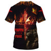 FUNSTUFFPRINT Faith Over Fear Lion Cross 3d All Over Print Shirt - Christian 3d Shirts For Men Women 3D T-shirt