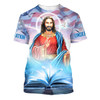 FUNSTUFFPRINT Jesus Christ 3d All Over Print Shirt - Christian 3d Shirts For Men Women 3D T-shirt