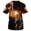 FUNSTUFFPRINT Lion And Cross 3d All Over Print Shirt - Christian 3d Shirts For Men Women 3D T-shirt