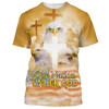 FUNSTUFFPRINT One Nation Under God Eagle American 3d All Over Print Shirt - Christian 3d Shirts For Men Women 3D T-shirt
