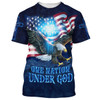 FUNSTUFFPRINT Eagle American Flag One Nation Under God 3D All Over Printed Shirt for Men and Women 3D T-shirt
