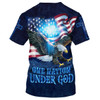 FUNSTUFFPRINT Eagle American Flag One Nation Under God 3D All Over Printed Shirt for Men and Women 3D T-shirt