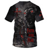 FUNSTUFFPRINT Faith Over Fear Warrior Lion 3D All Over Printed Shirt for Men and Women 3D T-shirt