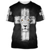 FUNSTUFFPRINT Fear Not For Jesus The Lion Of Judah 3D All Over Printed Shirt for Men and Women 3D T-shirt