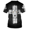 FUNSTUFFPRINT Fear Not For Jesus The Lion Of Judah 3D All Over Printed Shirt for Men and Women 3D T-shirt