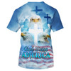 FUNSTUFFPRINT God Bless America Flag With Eagle 3D All Over Printed Shirt for Men and Women 3D T-shirt