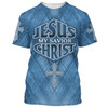 FUNSTUFFPRINT Jesus Christ Is My Savior 3D All Over Printed Shirt for Men and Women 3D T-shirt