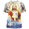 FUNSTUFFPRINT Jesus In Heaven Jesus Is My Savior 3D All Over Printed Shirt for Men and Women 3D T-shirt