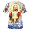 FUNSTUFFPRINT Jesus In Heaven Jesus Is My Savior 3D All Over Printed Shirt for Men and Women 3D T-shirt