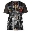 FUNSTUFFPRINT Jesus Is My God My King My Lord Christians Warrior 3D All Over Printed Shirt for Men and Women 3D T-shirt