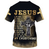 FUNSTUFFPRINT Jesus Is My God My King My Lord My Savior 3D All Over Printed Shirt for Men and Women 3D T-shirt