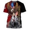 FUNSTUFFPRINT One Nation Under God Patriotic Eagle American Flag 3D All Over Printed Shirt for Men and Women
 3D T-shirt