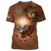 FUNSTUFFPRINT One Nation Under God Shirts American Eagle Christian Jesus 3D All Over Printed Shirt for Men and Women
 3D T-shirt