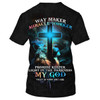 FUNSTUFFPRINT Way Maker Miracle Worker Lion Cross 3D All Over Printed Shirt for Men and Women
 3D T-shirt
