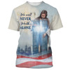 FUNSTUFFPRINT We Will Never Walk Alone 3D All Over Printed Shirt for Men and Women
 3D T-shirt