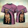 FUNSTUFFPRINT Staffies Love Never Walk Alone Love 3D Full Print Shirts, Christmas Dog Memorial Gifts for loss of Dog 3D T-shirt