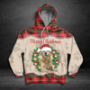 FUNSTUFFPRINT 3D Merry Christmas Golden Retriever All Over 3D Hoodie and Zip Hoodie