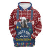FUNSTUFFPRINT 3D Just A Girl Who Loves Christmas And Cows All Over 3D Hoodie and Zip Hoodie