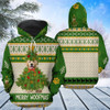 FUNSTUFFPRINT 3D Golden Retriever Merry Woofmas All Over 3D Hoodie and Zip Hoodie