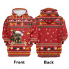 FUNSTUFFPRINT 3D German Shepherd Waiting For Christmas All Over 3D Hoodie and Zip Hoodie