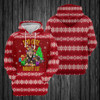 FUNSTUFFPRINT 3D German Shepherd Waiting For Christmas All Over 3D Hoodie and Zip Hoodie