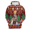 FUNSTUFFPRINT 3D Cavalier King Charles Spaniel Christmas Tree All Over 3D Hoodie and Zip Hoodie