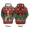 FUNSTUFFPRINT 3D Chihuahua Merry Christmas All Over 3D Hoodie and Zip Hoodie