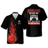 Custom Personalized name Bowling Hawaiian Shirt, They Just End Up in The Gutter Flame Hawaiian Shirt, Bowling Hawaiian shirt for men