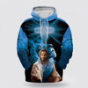 FUNSTUFFPRINT 3D Lion Lord Jesus Enlighten What's Dark In Me Amen 3D Hoodie and Zip Hoodie