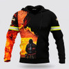 FUNSTUFFPRINT 3D Jesus Firefighter God Will Bring You Through The Fire 3D Hoodie and Zip Hoodie