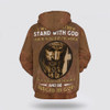 FUNSTUFFPRINT 3D Jesus I Would Rather Stand With God 3D Hoodie and Zip Hoodie