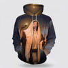 FUNSTUFFPRINT 3D Jesus Holding Candle 3D Hoodie and Zip Hoodie