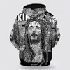 FUNSTUFFPRINT 3D Jesus Christ One Nation Under God Veteran 3D Hoodie and Zip Hoodie