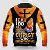 FUNSTUFFPRINT 3D Hand Pray Cross I Can Do All Things Through Christ 3D Hoodie and Zip Hoodie