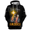 FUNSTUFFPRINT 3D Praying Hand Eagle US Flag Christ Cross God Bless America Hoodies Jesus 3D Hoodie and Zip Hoodie