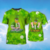 FUNSTUFFPRINT Irish man DJ Funny St Patrick's Day Shirt, All Over Print Shamrock Lucky Shirt 3D T-shirt