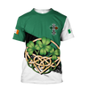 FUNSTUFFPRINT Celtic Cross Ireland St. Patrick's Day 3D Shirt, Irish St. Paddy's Sweater, Shamrock Shirt, Idea For St Patrick's Day 3D T-shirt