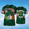 FUNSTUFFPRINT Shamrock Flag American Ireland Irish 3D Shirt, My Nation My Heritage T-Shirt, St Patrick's Day T-Shirt 3D T-shirt