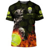 FUNSTUFFPRINT Custom Skull Tennis Tshirt, 3D All Over Print Tennis Shirt, Tennis Team Club Uniform, Tennis Player Gift 3D T-shirt