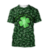 FUNSTUFFPRINT Shenanigans Shamrock 3D Shirt, Matching St Patrick's Day Shirts, St Patrick's Day Shirt, Irish Shirt, Lucky Shirt 3D T-shirt