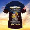 FUNSTUFFPRINT I Am A Grumpy Veteran 3D Print Shirt Men Women, Proud To Be Veteran Clothing, Veteran Gift 3D T-shirt