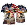 FUNSTUFFPRINT The 4Th Of July Veteran 3D Hawaii Shirt, Patriotic Veteran Clothing 3D T-shirt