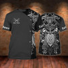 FUNSTUFFPRINT Custom Tattoo Viking Shirt Men, Tattoo Artist Gift For Him, 3D Shirt For Tattoo Shop 3D T-shirt