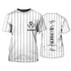 FUNSTUFFPRINT Personalized 3D Print White Barber Shirt Men Women, Barber Shop Uniform, Gift For A Barber 3D T-shirt