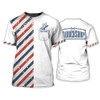 FUNSTUFFPRINT Custom Barber Tee Shirt Letter Pattern, Best Gift For A Barber, Barber Shop Uniform 3D T-shirt