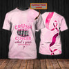FUNSTUFFPRINT Custom Pink Breast Cancer Awareness 3D Print Shirts 3D T-shirt