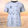 FUNSTUFFPRINT Dog Groomer T Shirts Grooming Custom Shirts Pet Salon Uniform I Am Dog Grommer 3D T-shirt
