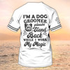 FUNSTUFFPRINT Dog Groomer Shirts Grooming Custom T Shirt Grooming Apparel Pet Salon Uniform 3D T-shirt